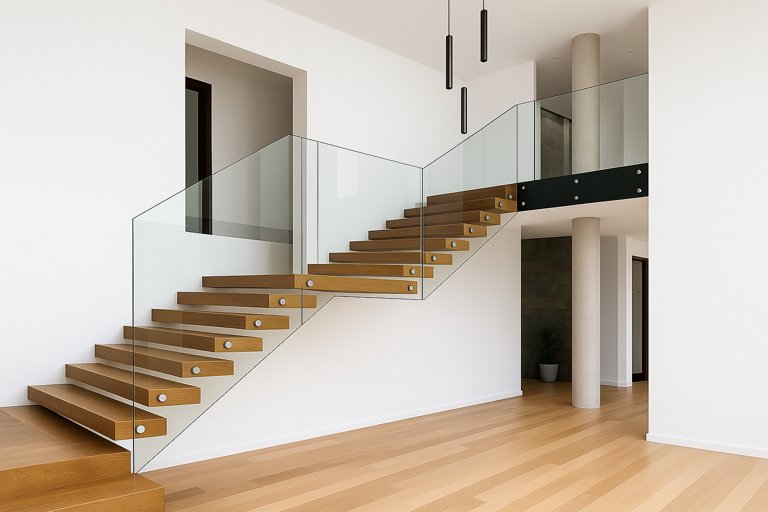 Barandal de cristal templado para escaleras y balcones en CDMX