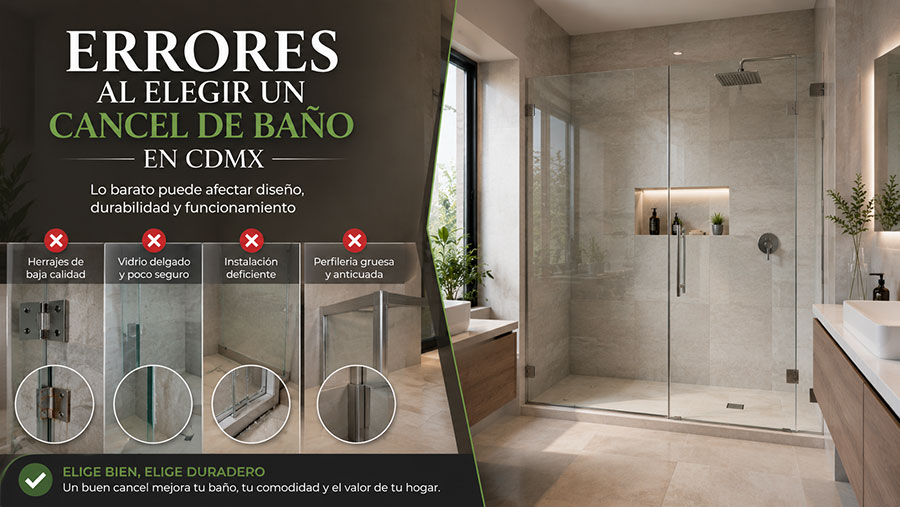 Errores comunes al elegir un cancel de baño